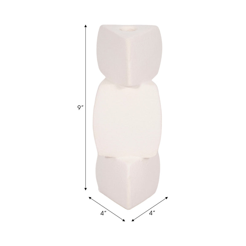 Stacked Objects Taper Holder Sand Glaze - Al Rugaib Furniture