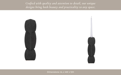 Stacked Objects Taper Holder Sand Glaze - Al Rugaib Furniture