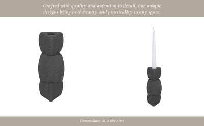 Stacked Objects Taper Holder Sand Glaze - Al Rugaib Furniture