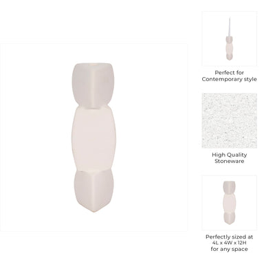 Stacked Objects Taper Holder Sand Glaze - Al Rugaib Furniture