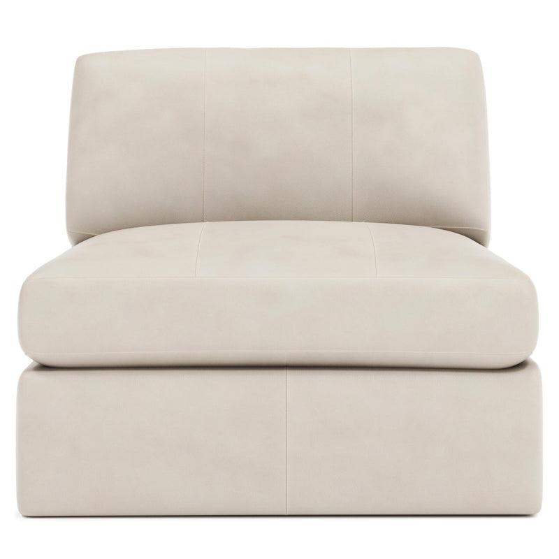 Stafford Leather Armless Chair - Al Rugaib Furniture