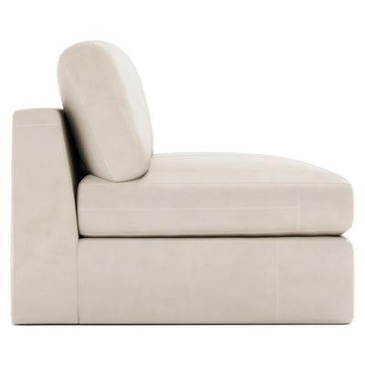 Stafford Leather Armless Chair - Al Rugaib Furniture