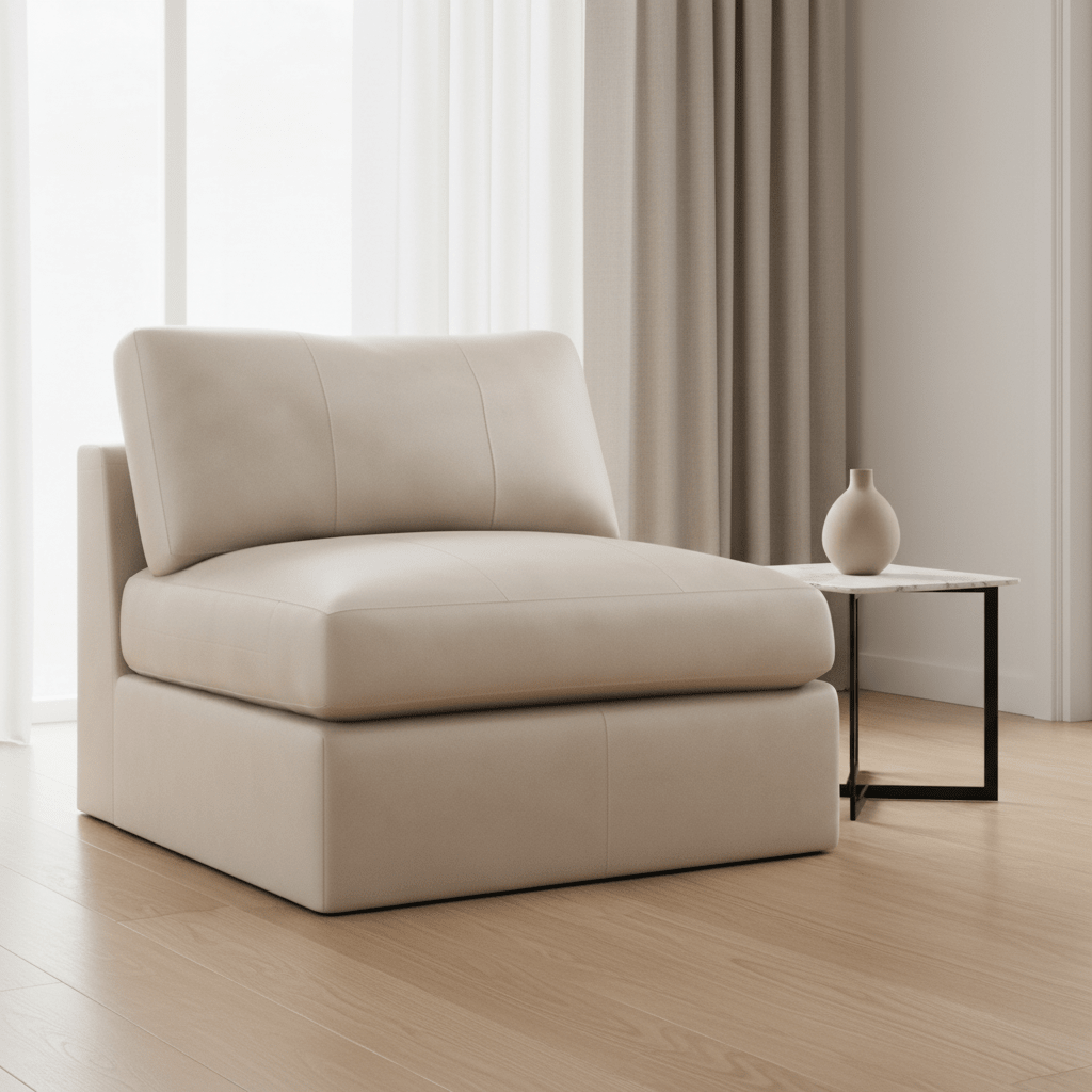 Stafford Leather Armless Chair Chairs| Bernhardt