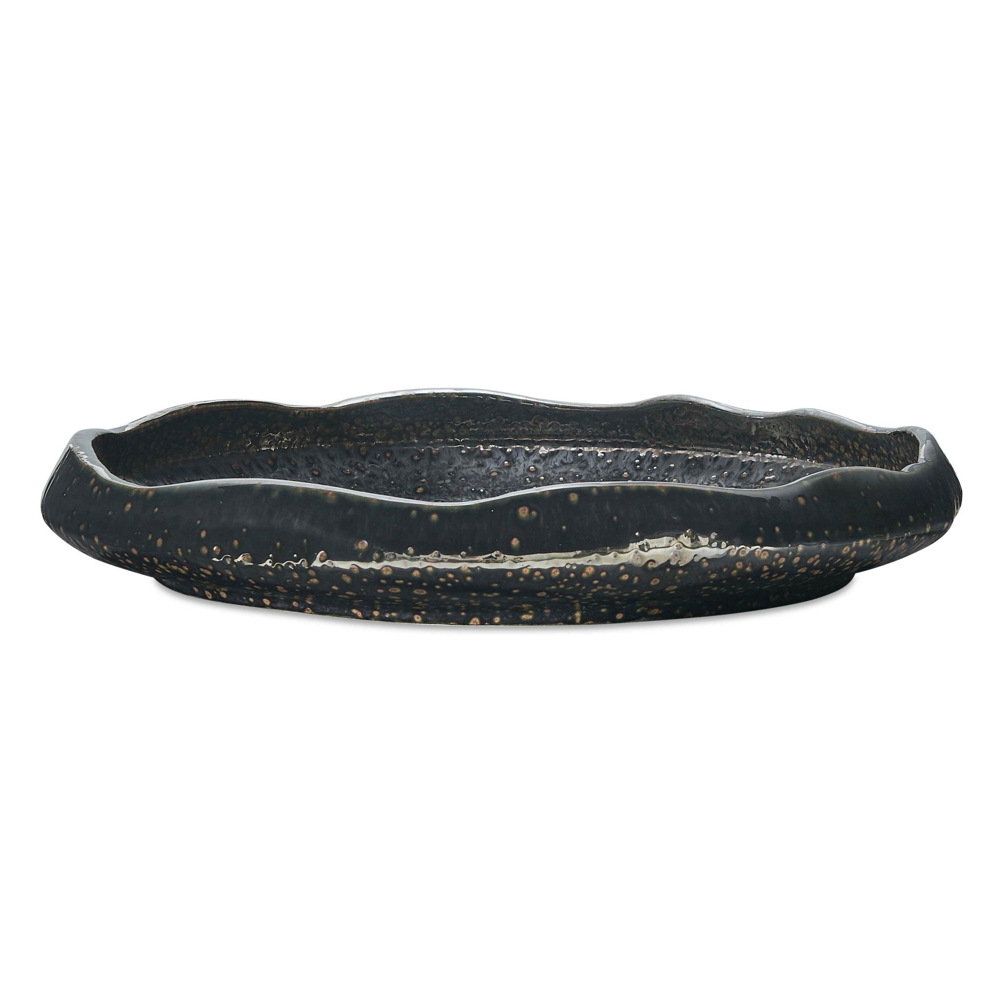 Stardust Ripple Indoor-Outdoor Black Bowl Bowl| Uttermost
