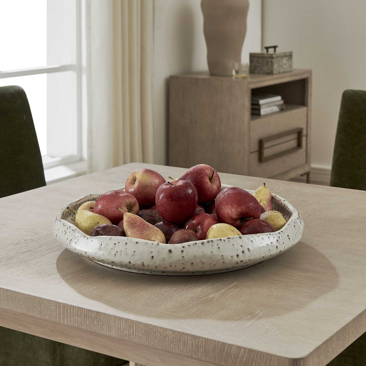 Stardust Ripple Indoor-Outdoor White Bowl Bowl| Uttermost