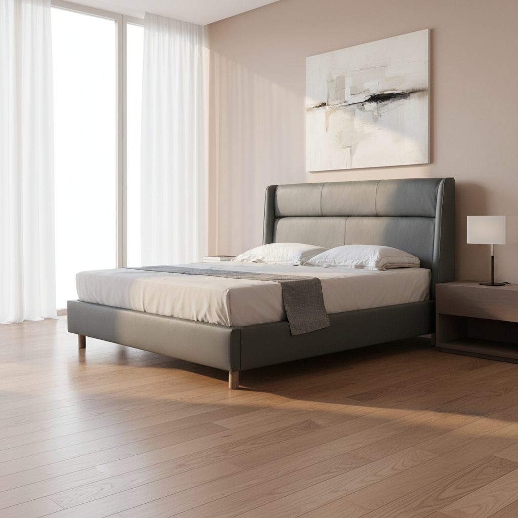 Starlit Sleeper Grey King Bed x W196 Beds| Roots Furniture