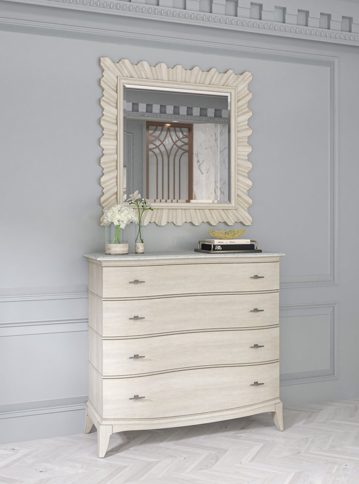 Starlite Ivory-Accent Mirror Mirrors| A.R.T. Furniture