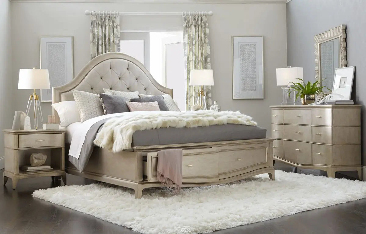 Starlite King Upholstered Panel Bed With Storage Beds| A.R.T. Furniture
