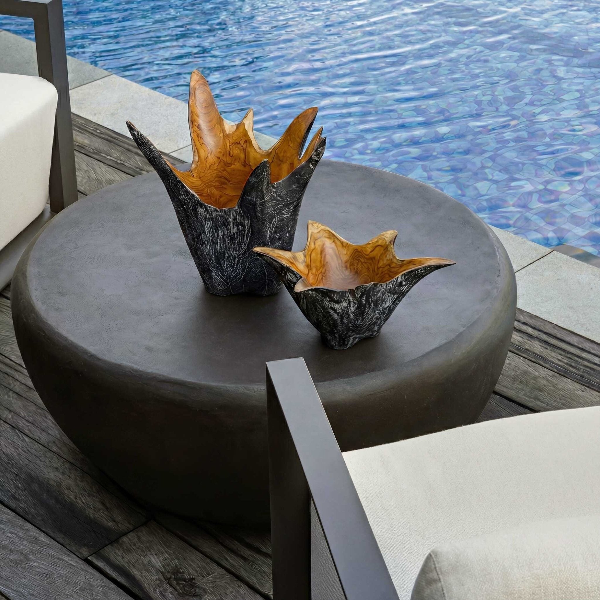 Starpetal Wooden Bowls Set/2 Bowl| Uttermost