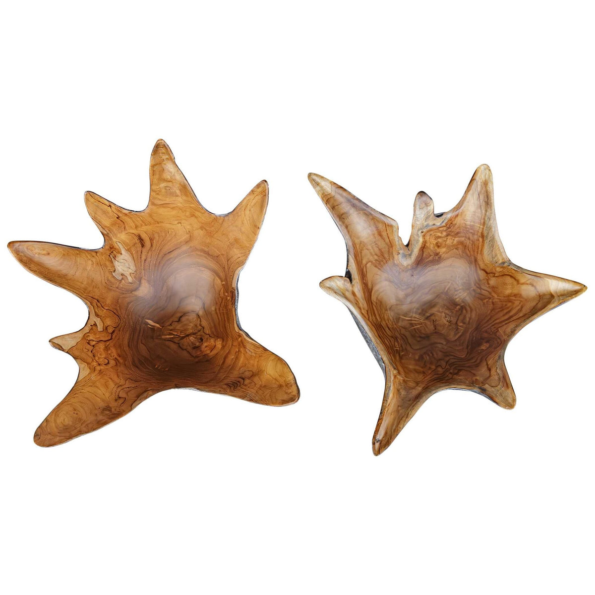 Starpetal Wooden Bowls Set/2 Bowl| Uttermost