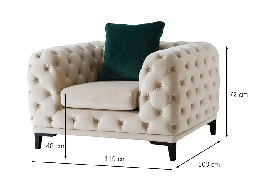 Statement Tuft Off-White Chair Chairs| Roots Furniture