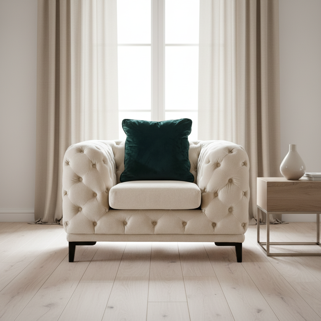 Statement Tuft Off-White Chair Roots Furniture