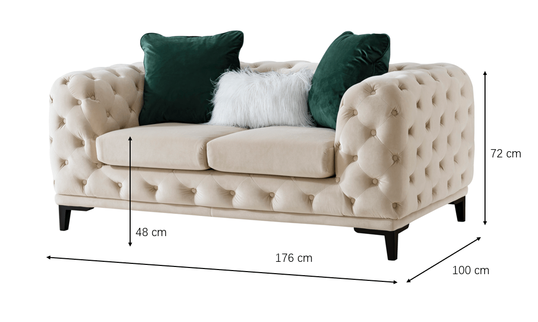 Statement Tuft Off-White Loveseat (176cm) Sofas & Loveseats| Roots Furniture