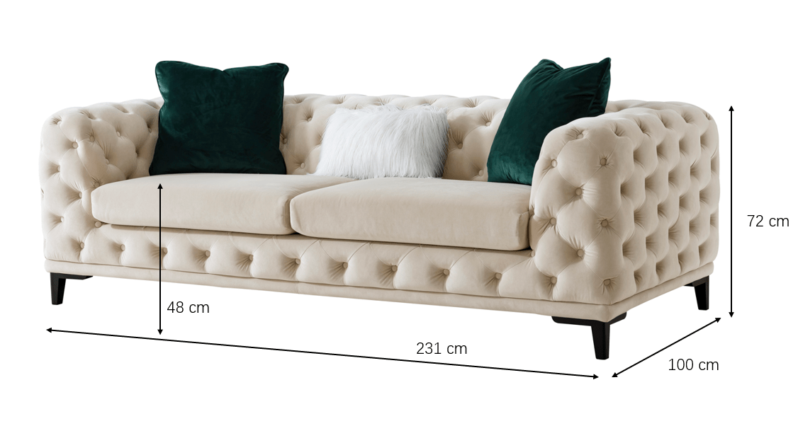 Statement Tuft Off-White Sofa (231cm) Sofas & Loveseats| Roots Furniture