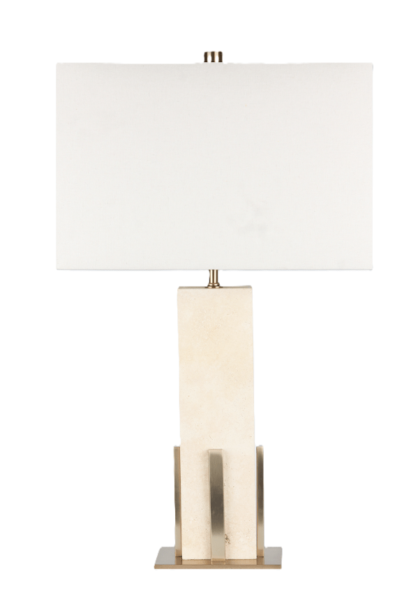 Stellar Travertine Table Lamp - Al Rugaib Furniture
