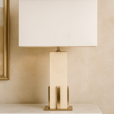 Stellar Travertine Table Lamp - Al Rugaib Furniture
