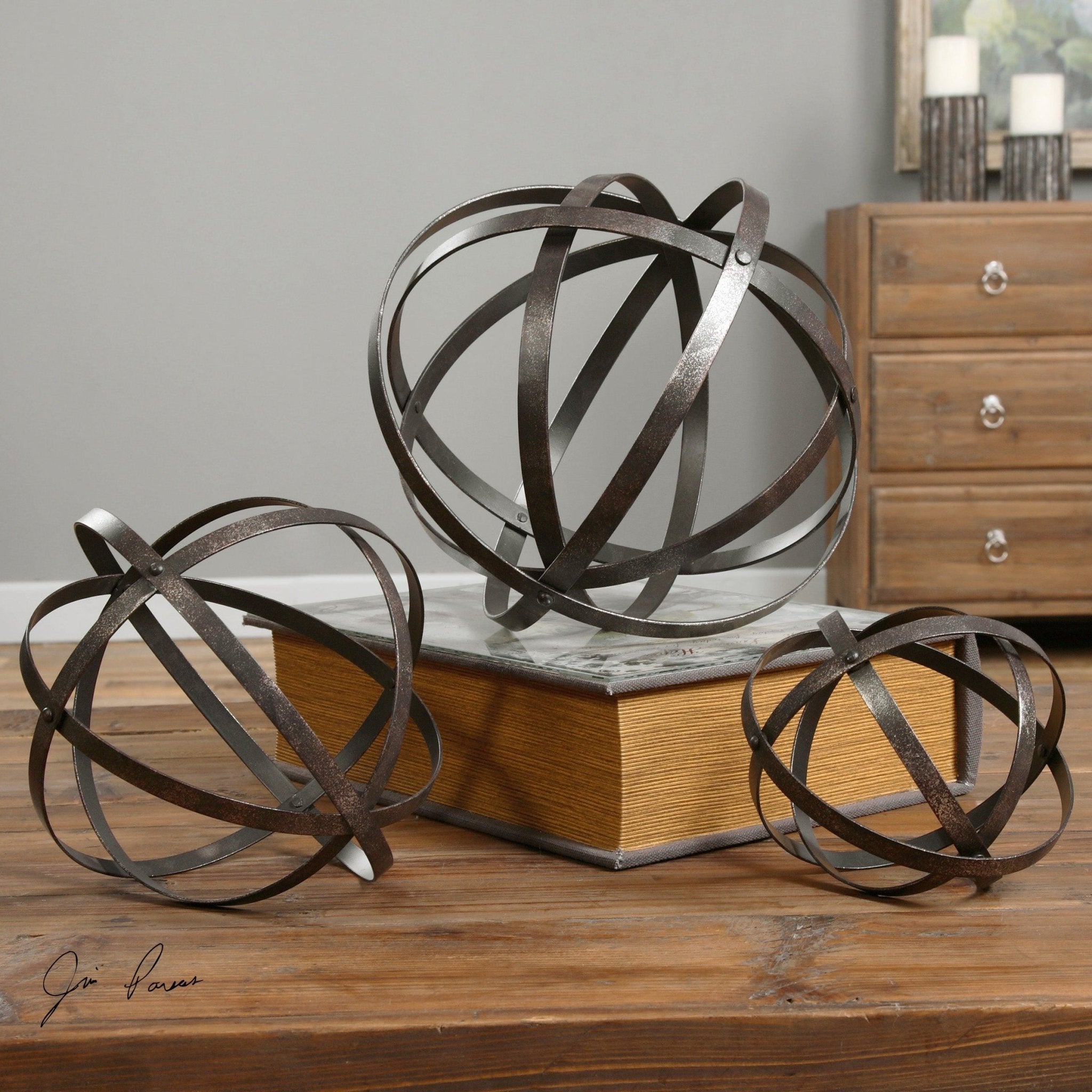 Stetson Spheres, S/3 Table Decors| Uttermost
