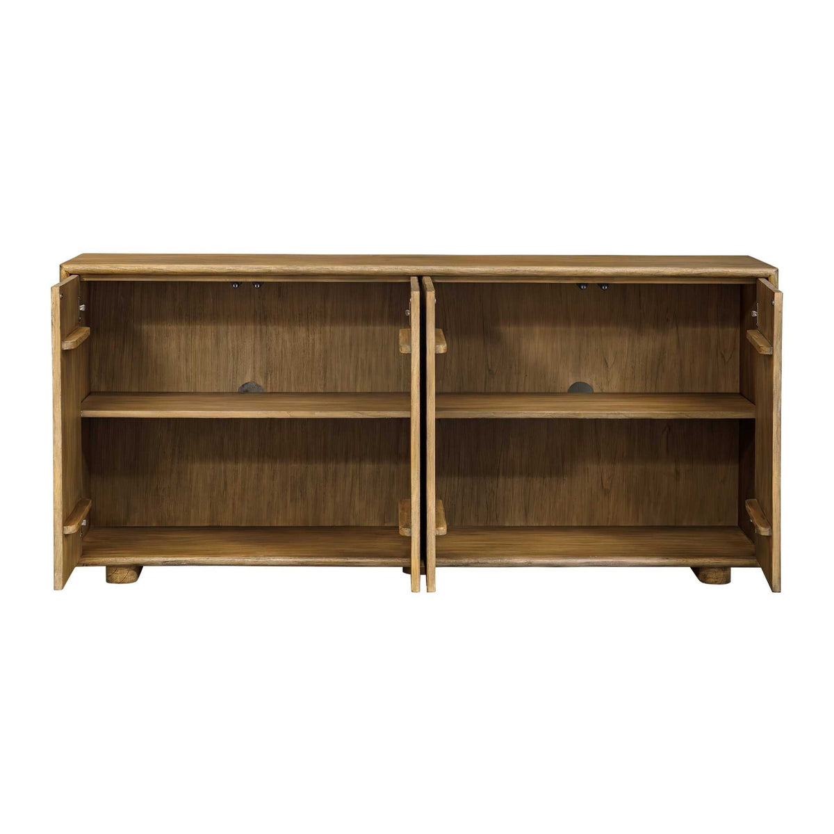 Stevenson Natural Wood 4 Door Cabinet Cabinets & Chests| Uttermost