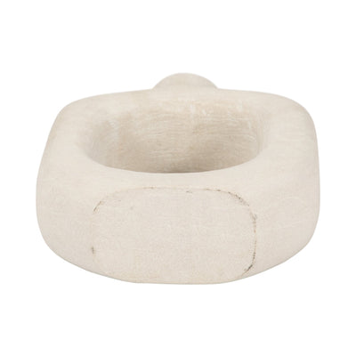 STONE, 10" OPEN CUT VOTIVE HOLDER, NATURAL - Al Rugaib Furniture