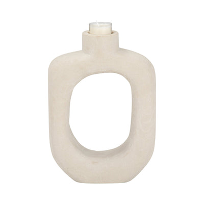 STONE, 10" OPEN CUT VOTIVE HOLDER, NATURAL - Al Rugaib Furniture