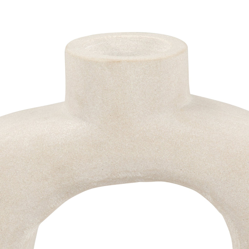 STONE, 10" OPEN CUT VOTIVE HOLDER, NATURAL - Al Rugaib Furniture