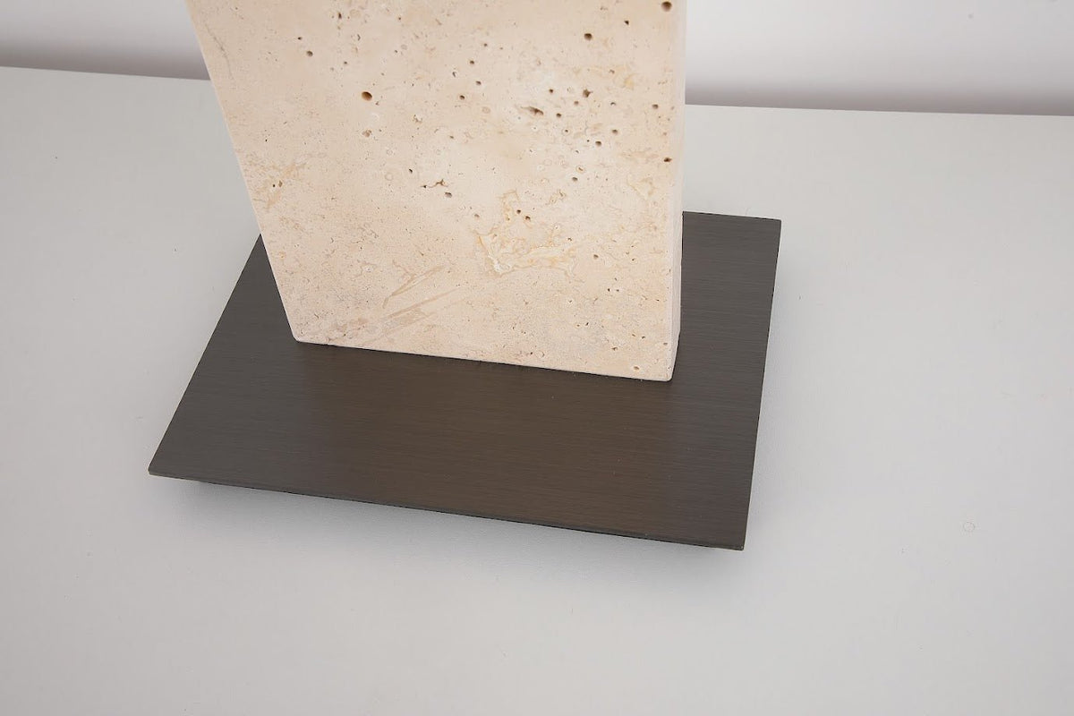 Luma Stone Travertine Beige Table Lamp Table Lamps| Roots Furniture