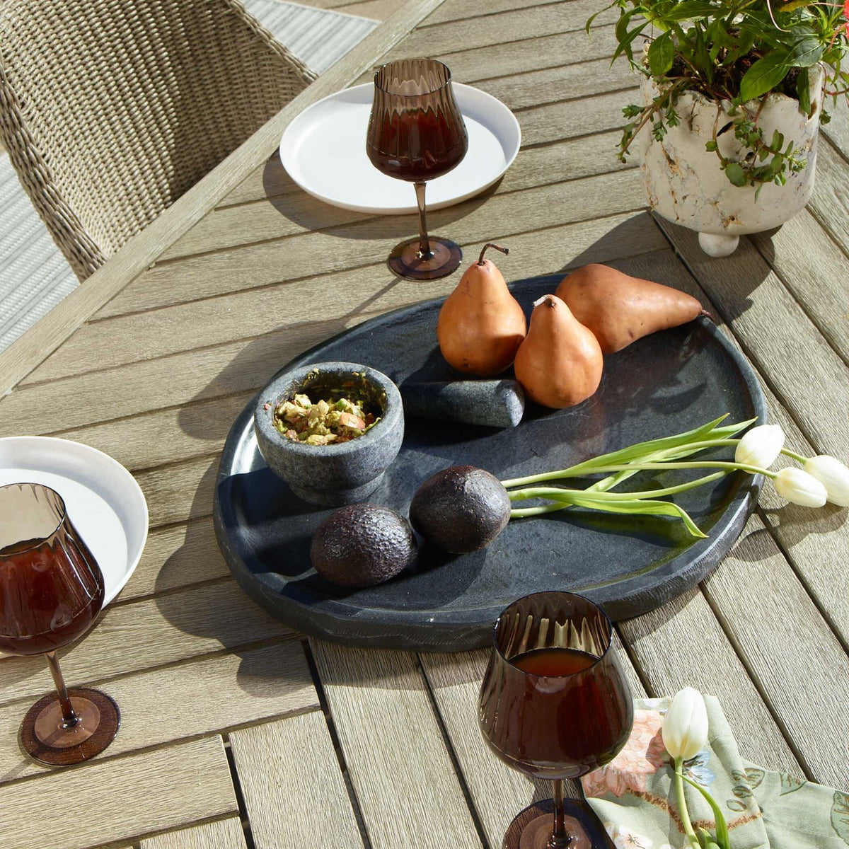 Stoneveil Indoor-Outdoor Stone Tray Tray| Uttermost