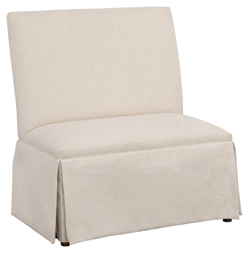 Straight Back Skirted Armless Banquette 36" - Al Rugaib Furniture