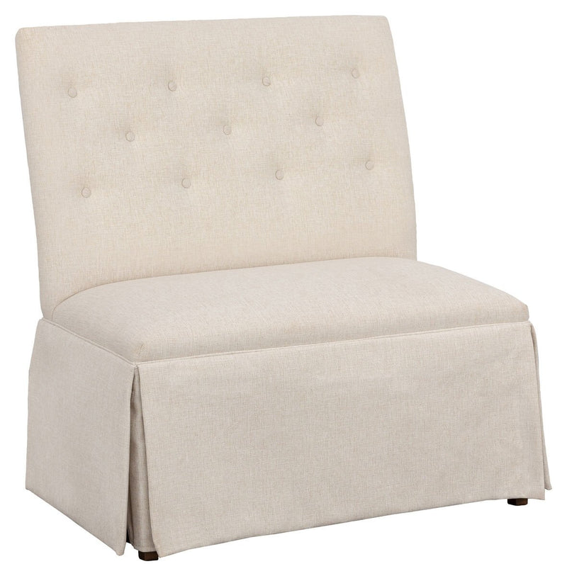 Straight Back Skirted Armless Banquette 36" - Al Rugaib Furniture