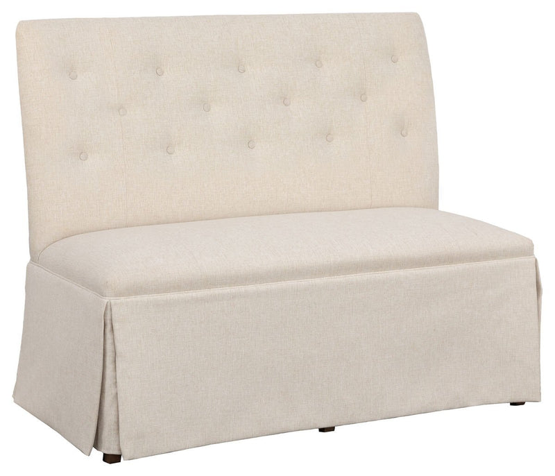 Straight Back Skirted Armless Banquette 48" - Al Rugaib Furniture