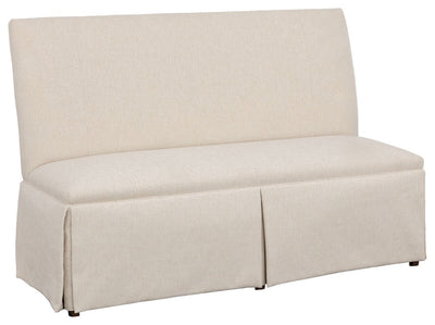 Straight Back Skirted Armless Banquette 60" - Al Rugaib Furniture