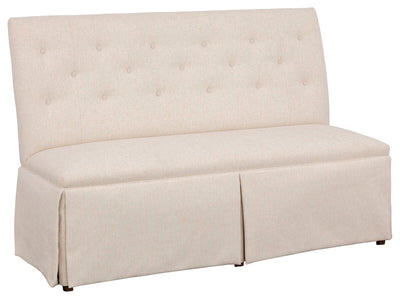 Straight Back Skirted Armless Banquette 60" - Al Rugaib Furniture