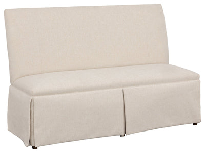Straight Back Skirted Armless Banquette 60" - Al Rugaib Furniture
