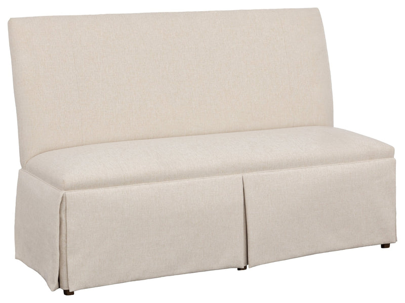 Straight Back Skirted Armless Banquette 60" - Al Rugaib Furniture