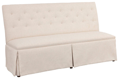 Straight Back Skirted Armless Banquette 72" - Al Rugaib Furniture