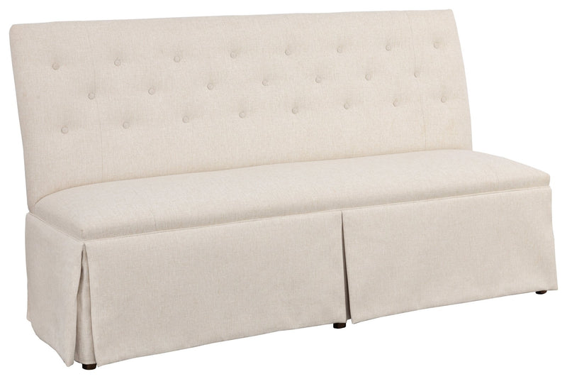 Straight Back Skirted Armless Banquette 72" - Al Rugaib Furniture