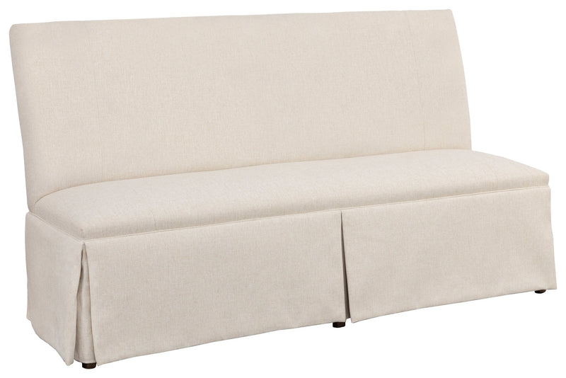Straight Back Skirted Armless Banquette 72" - Al Rugaib Furniture