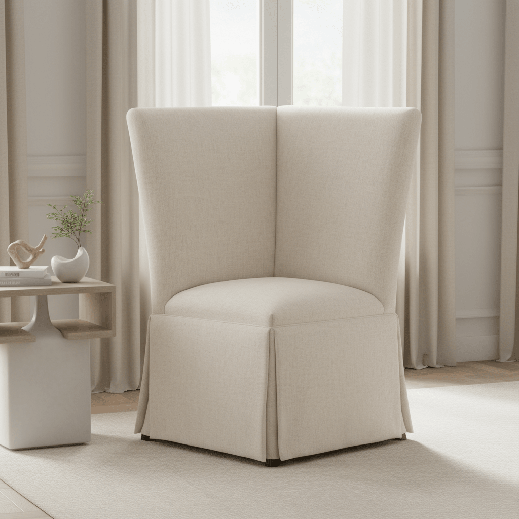 Straight Back Skirted Corner Chair Banquette Chairs| Fairfield Chair