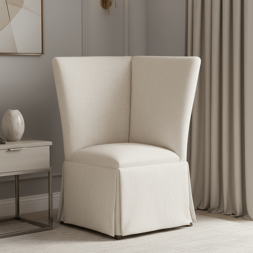 Straight Back Skirted Corner Chair Banquette Chairs| Fairfield Chair