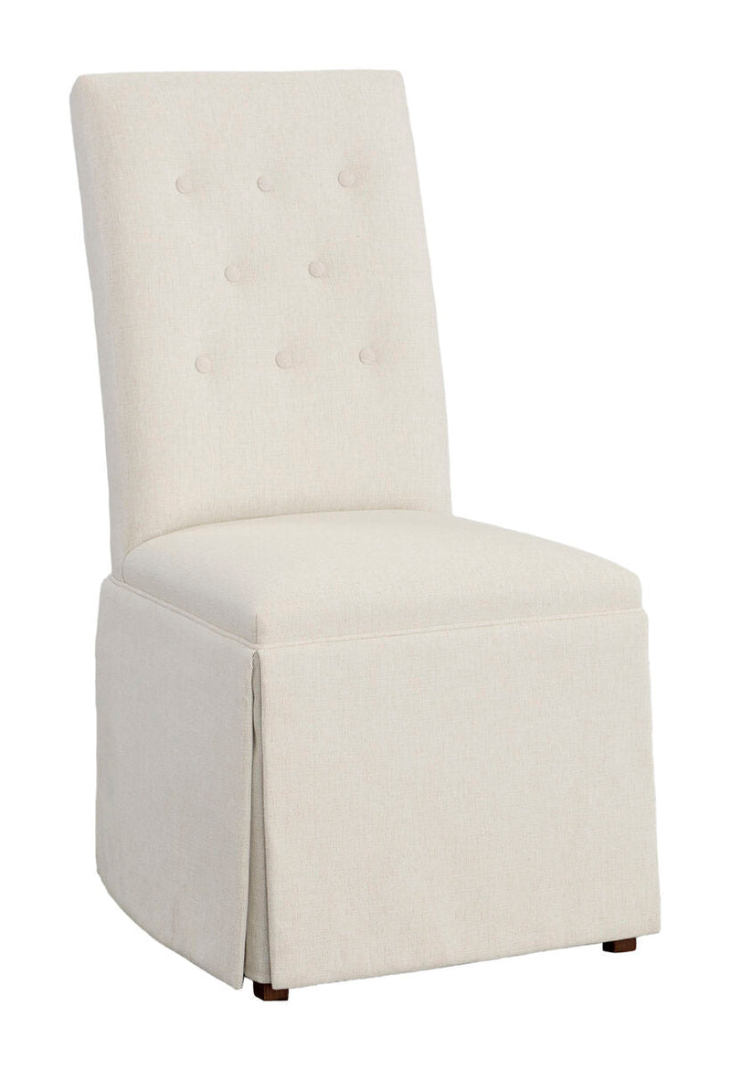 Straight Tall Back Skirted Dining Chair - Al Rugaib Furniture