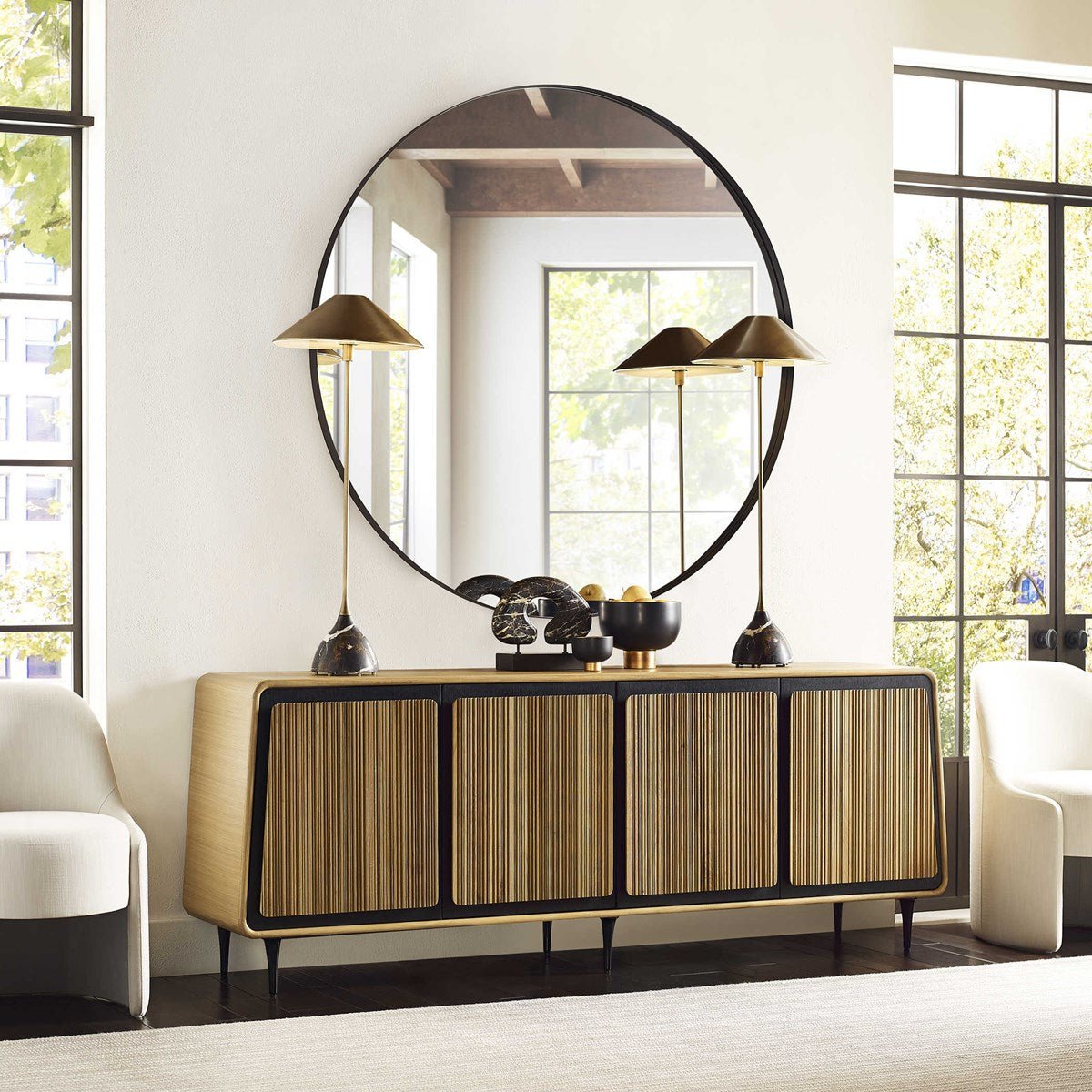 Striation 4 Door Cabinet Cabinets & Chests| Uttermost