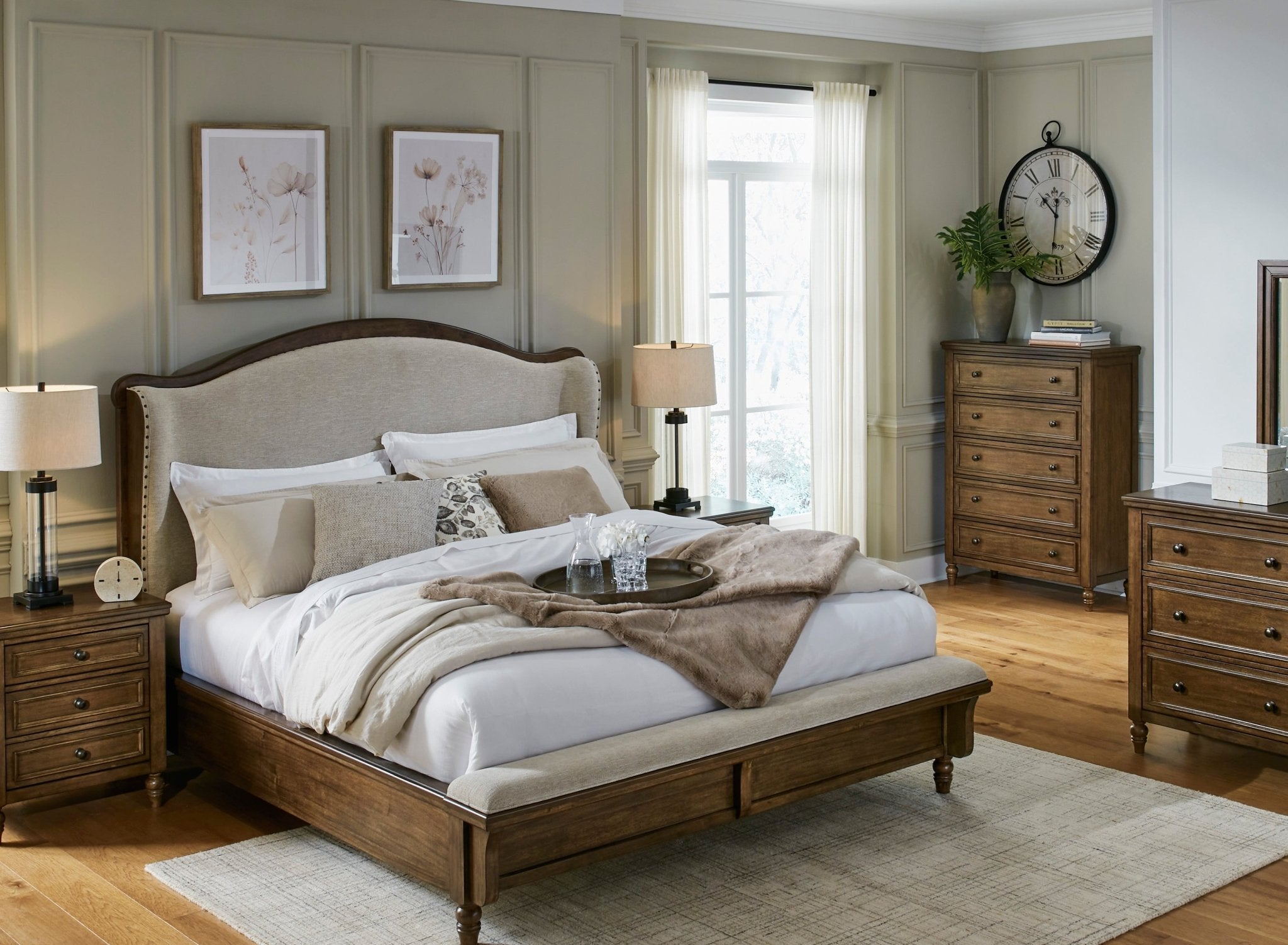 Sturlayne King Upholstered Panel Bedroom Bedroom Sets| Ashley Homestore
