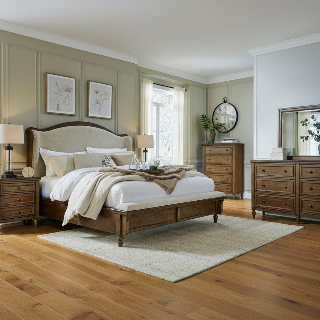 Sturlayne King Upholstered Panel Bedroom Bedroom Sets| Ashley Homestore