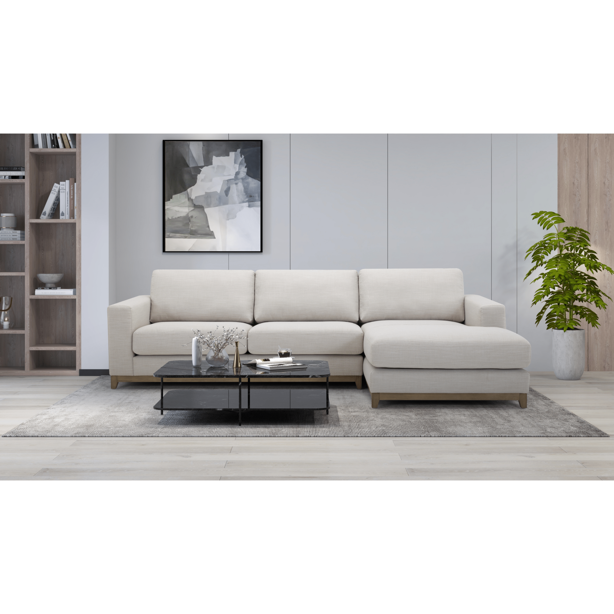 Stuttgart Light Grey Sectional Sectionals| Roots Furniture