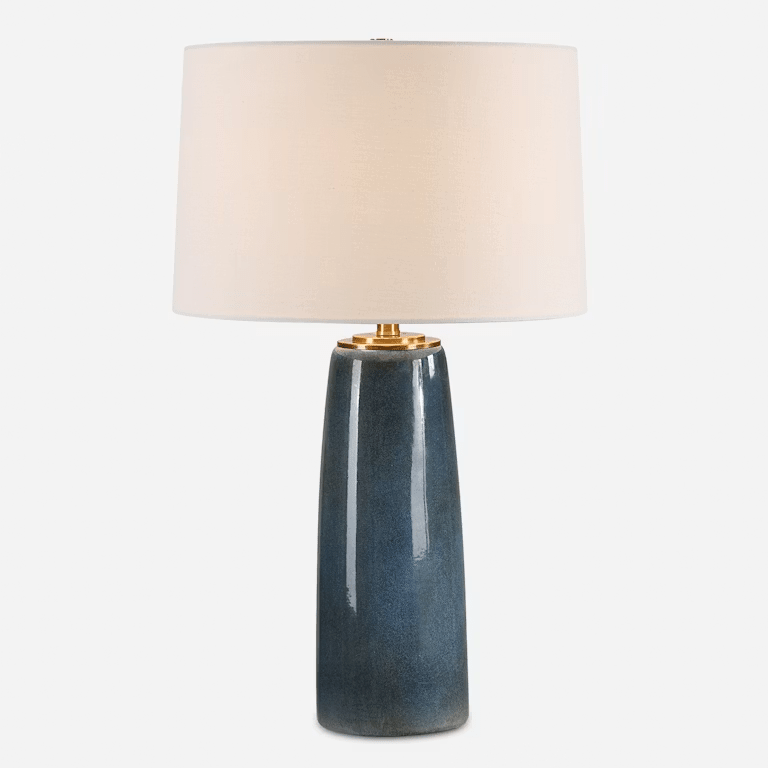 Submerged Deep Blue Table Lamp Table Lamps| Uttermost