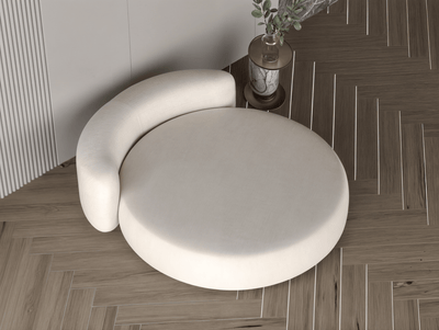 Sugar - colored Chanel fabric chair size 90x115x70 cm - Al Rugaib Furniture