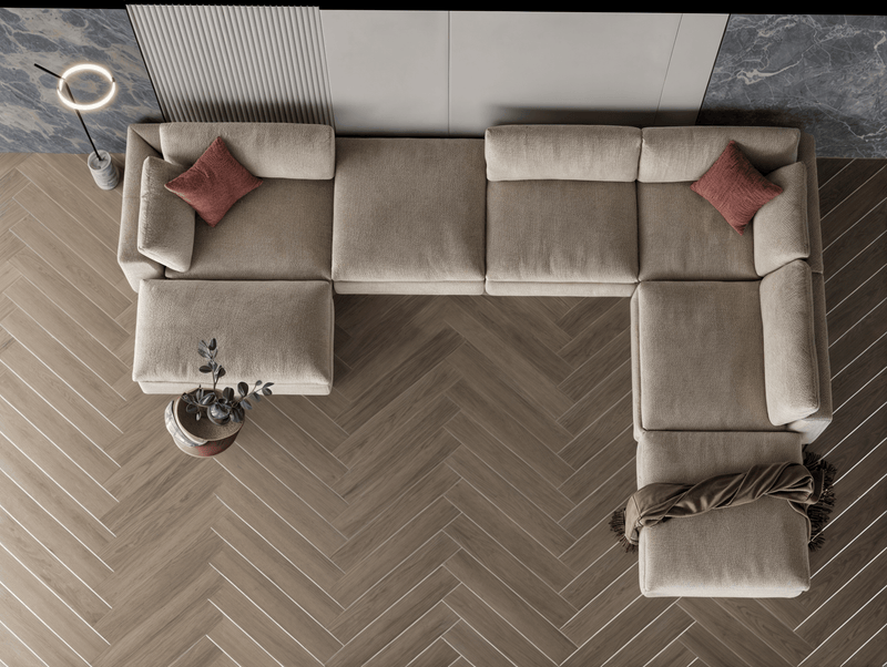 Sugar corner sofa model "Rawa" size 320×250×170 - Al Rugaib Furniture