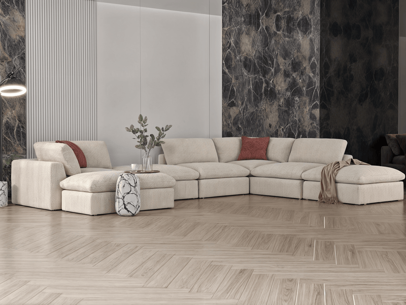 Sugar corner sofa model "Rawa" size 320×250×170 - Al Rugaib Furniture