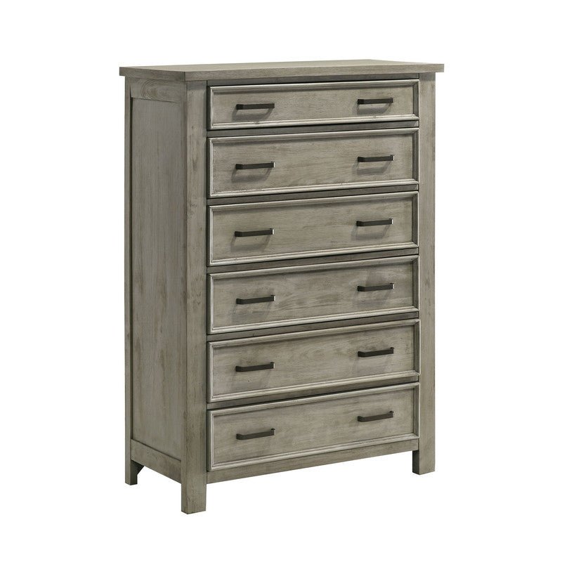 Sullivan 6-Drawer Chest in Drift Grey Dressers| Roots Furniture