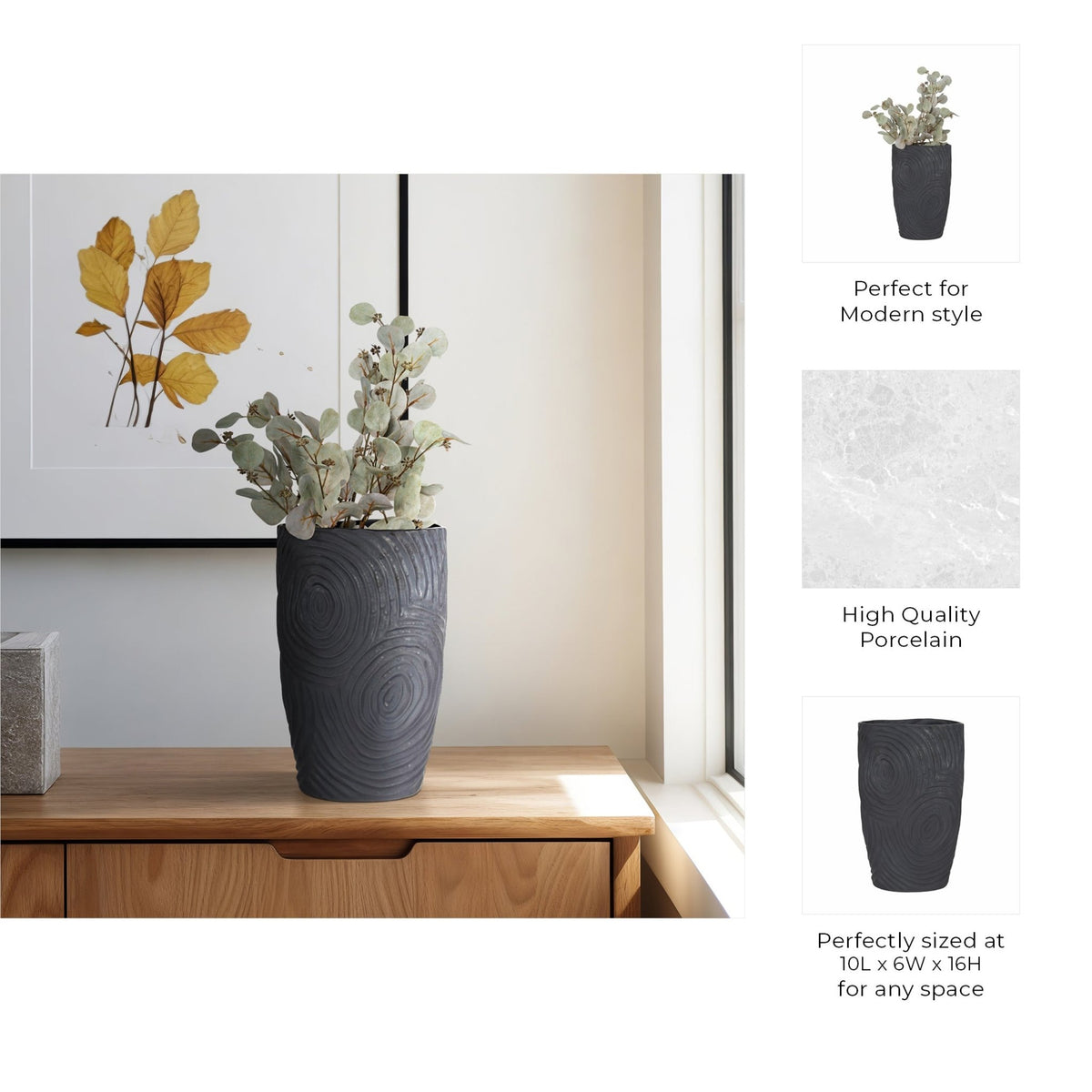 SUMATR VASE, IVORY/BEIGE Vases and Jars| Sagebrook Home
